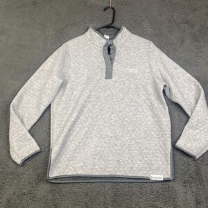 Marine Layer Women Corbet Quilted Reversible Pullover Size L Snap Button Logo